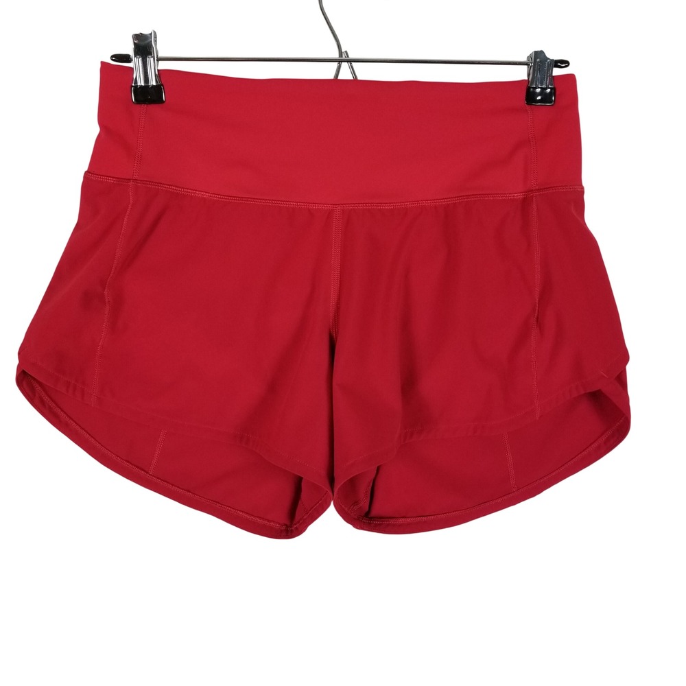 Lululemon Speed Up Shorts Women Size 4 Red Athletic Running Performance